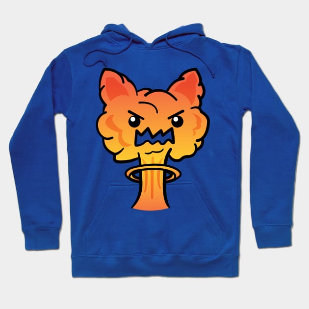 Angry Cat Explosion Catastrophe Hoodie by ShexxarDesigns